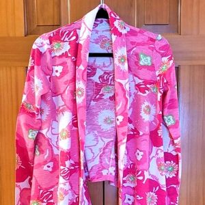 LILLY PULITZER Pink Cardigan - Small